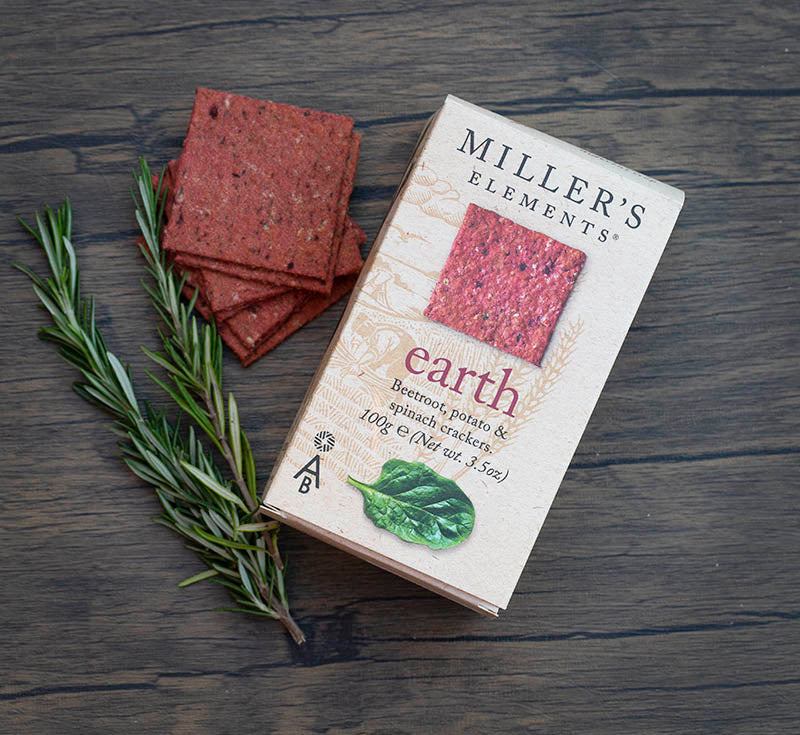 Miller’s Earth - Beetroot, Potato & Spinach Crackers 100g