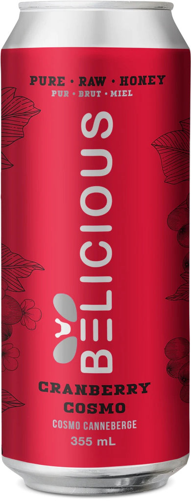 Belicious Sparkling Honey Beverage - Cranberry Cosmo - Nonalcoholic 355ml