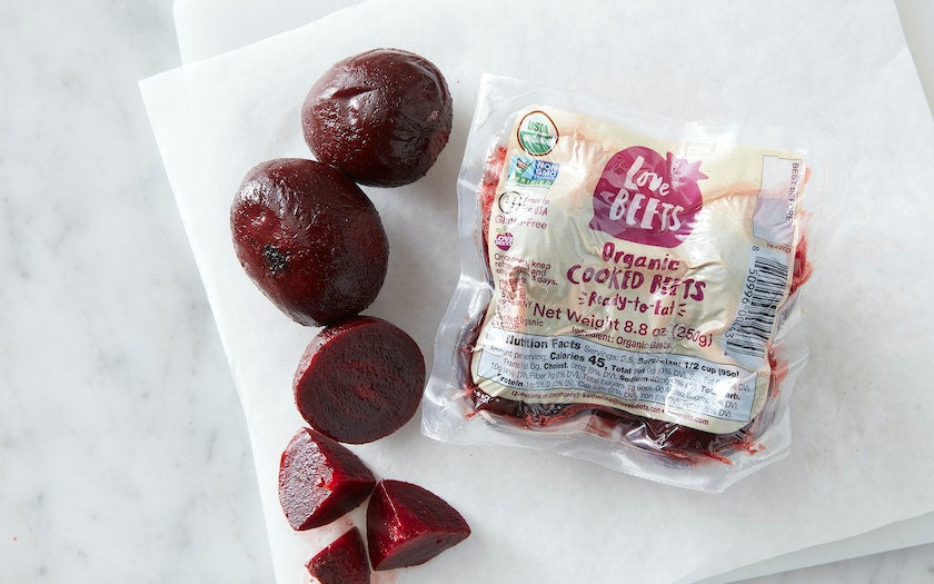 Organic Beets - whole, peeled, fully cooked 500g