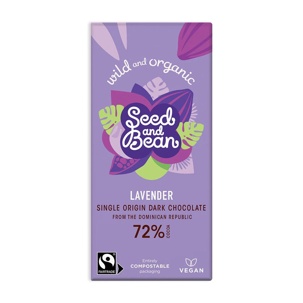 Seed & Bean - Lavender Dark Chocolate 72% Bar 75g