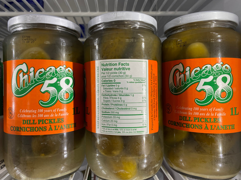 Chicago 58 - Kosher Fermented Dill Pickles 1L