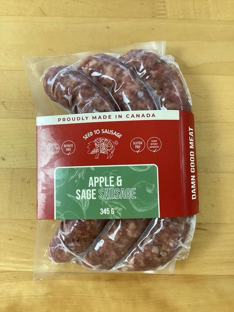 SEED TO SAUSAGE - Apple Sage Sausages 3pk frozen) 345g