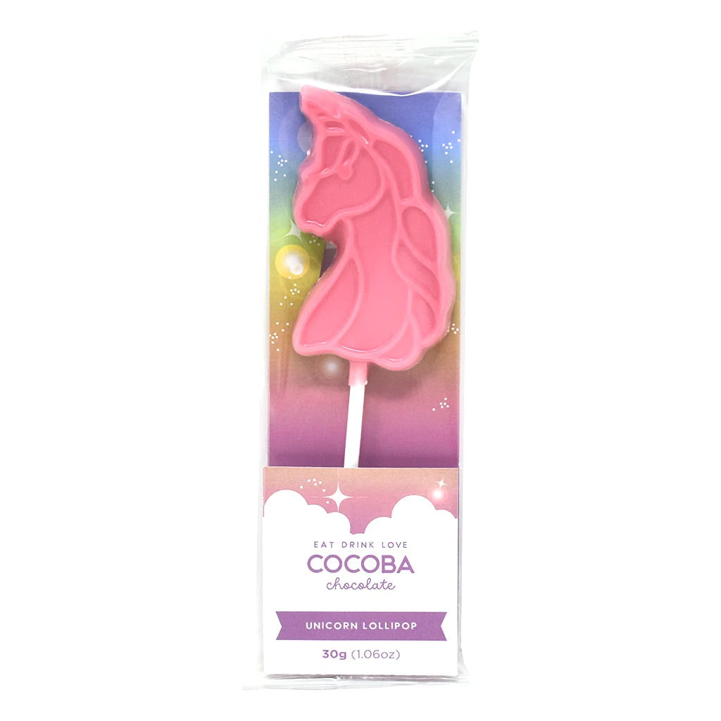 COCOBA - White Chocolate Unicorn Lollipop - pink - 33g