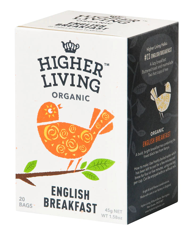 Higher Living Tea - English Breakfast 20 bags 45g