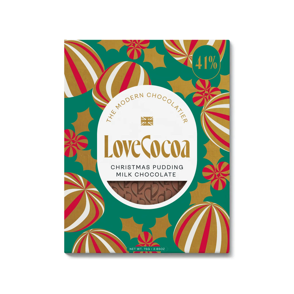 Love Cocoa - Christmas Pudding Milk Chocolate Bar 75g