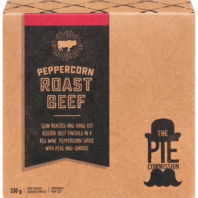 PIE COMMISSION - Peppercorn Roast Beef frozen pot-pie