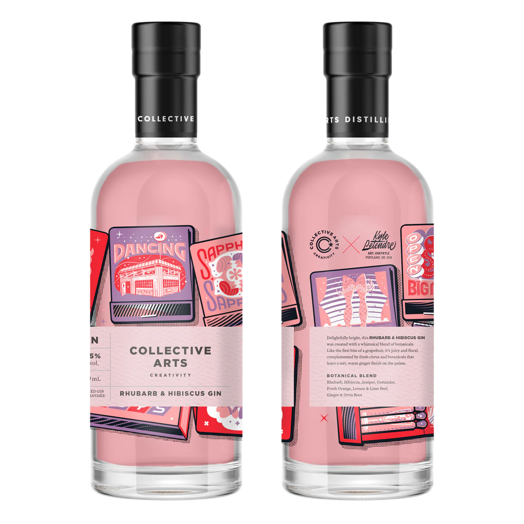 COLLECTIVE ARTS DISTILLERY - Rhubarb and Hibiscus Gin 750ml