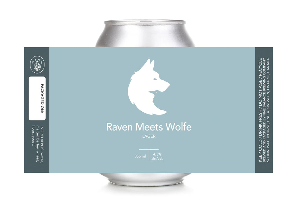 Fine Balance Brewing Co. Raven Meets Wolfe Lager 4.3% 473ml