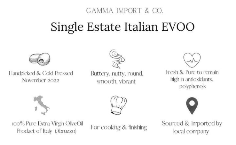Gamma Import & Co - Single Estate, First Cold Press EVOO 1L