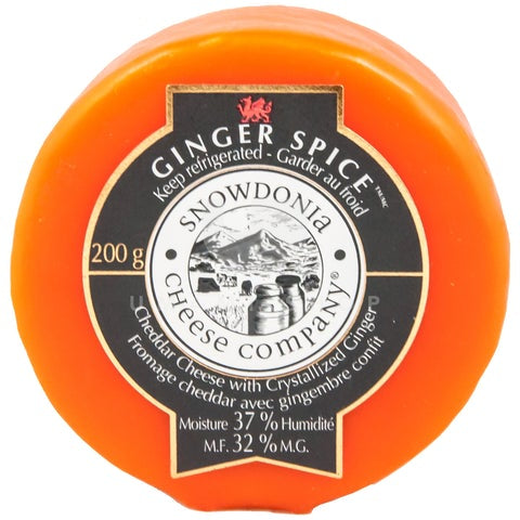 SNOWDONIA - Ginger Spice Welsh Cheddar with Crystallized Ginger 200g