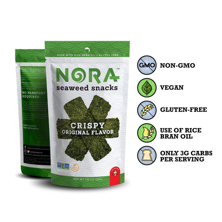 NORA CRISPY SEAWEED SNACKS - Original 32g | Lighthouse Provisions