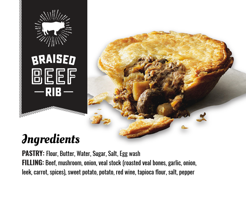 PIE COMMISSION - Braised Beef Rib frozen pot-pie